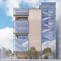 A building under construction.