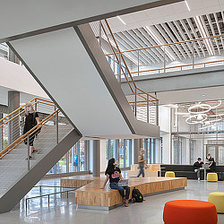 People sitting on a bench.