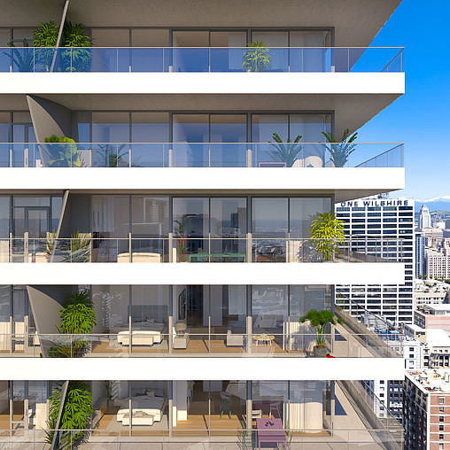 A building with glass windows.
