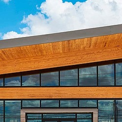 A building with windows.