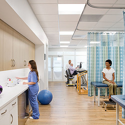 A person standing in a room.