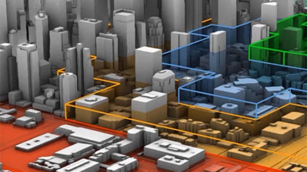 A factory with many machines.