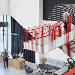 Gensler Raleigh office interior staircase