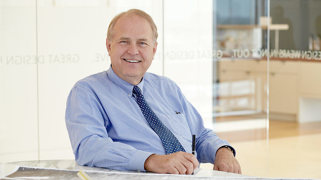 A man sitting at a table.