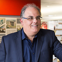 A man wearing glasses.