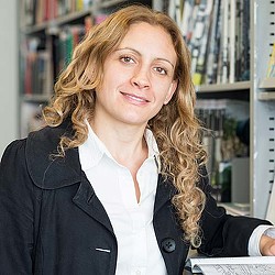 A woman with long hair.