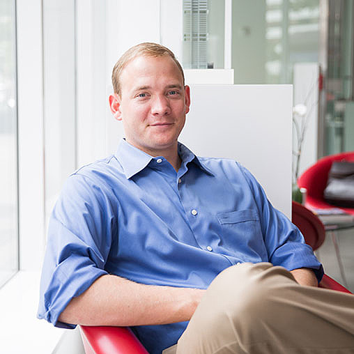 A person sitting in a chair.