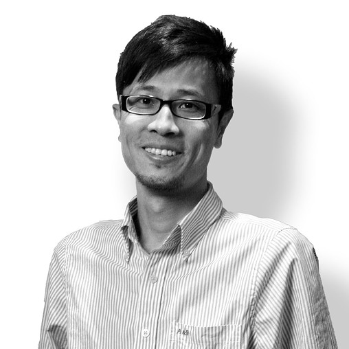 A man wearing glasses.