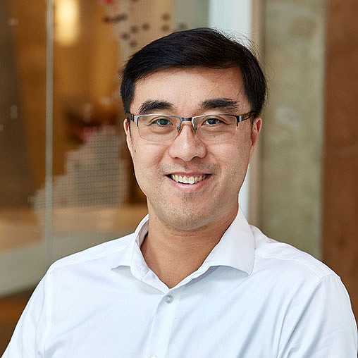 A man wearing glasses.