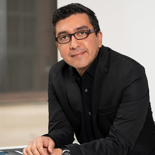 A man wearing glasses.
