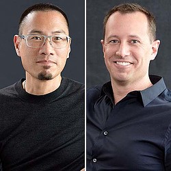 A man wearing glasses.