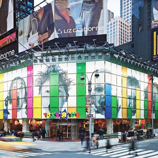 A building with a large sign on it.