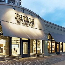 A building with a sign on the front.