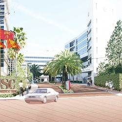 A car parked on a street.