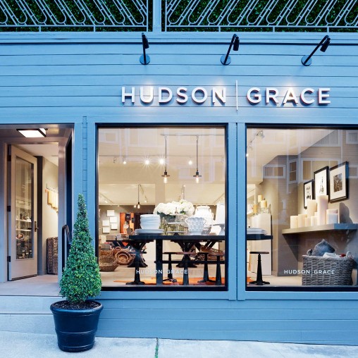 A store front with a glass front.