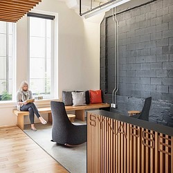 A person sitting on a chair.