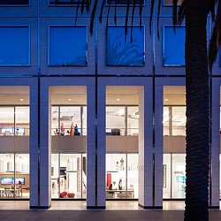 A building with many windows.