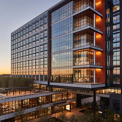 Mass General Brigham Administrative Campus building exterior.