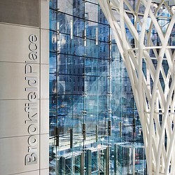 A sign in front of a building.