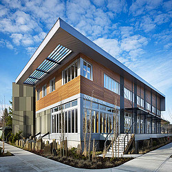 A building with a staircase.