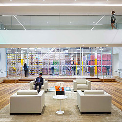 A person sitting on a bench.