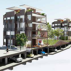 A building with a lot of windows.