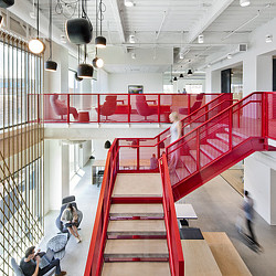 People on the stairs.