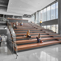 NCR Midtown headquarters interior steps.