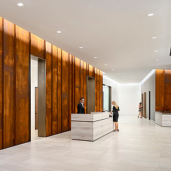 A person standing in a room.