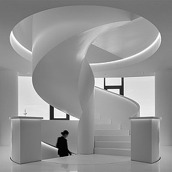 A person sitting on a floor.