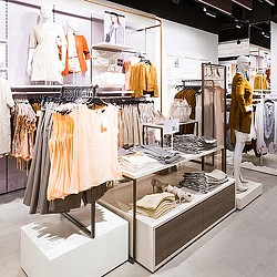 A store with clothes on display.