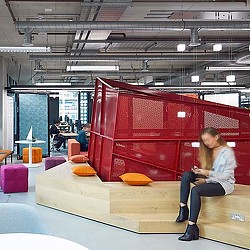 A person sitting on a bench.