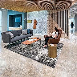 A person sitting in a chair.