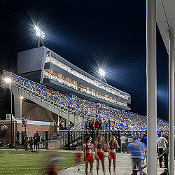 A group of people on a field.