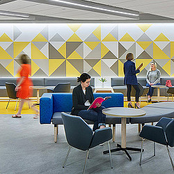 A group of people in a room.