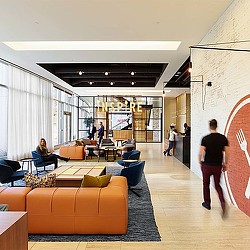 A group of people in a room.