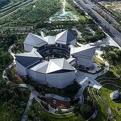 Sanya Yazhou Bay Science and Technology City aerial rendering