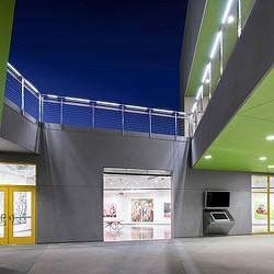 A building with a staircase.