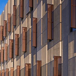 A building with windows.