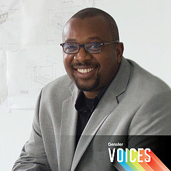 A man wearing glasses.