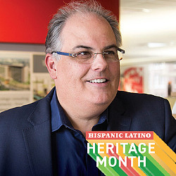 A man wearing glasses.