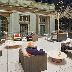 A person sitting on a couch.