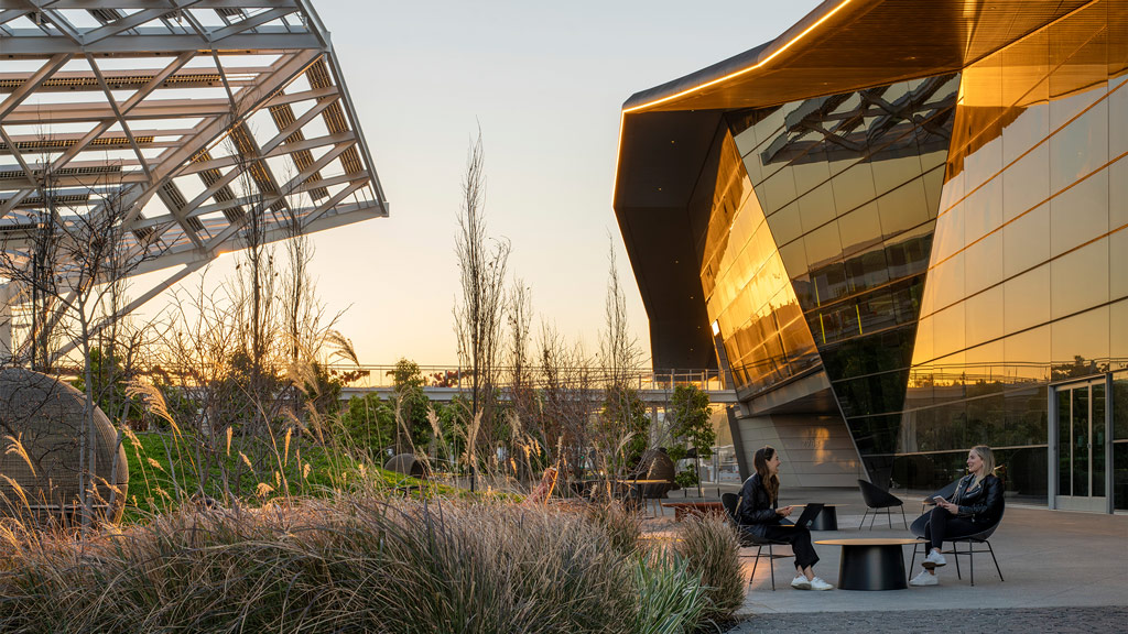 NVIDIA headquarters outdoor seating