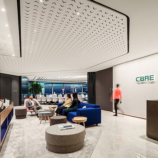 CBRE Beijing office lobby seating