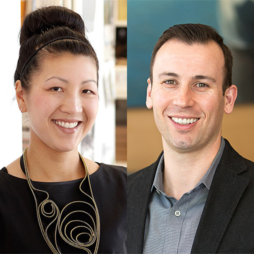 Side-by-side photo of Corinda Wong and Brian Corbett