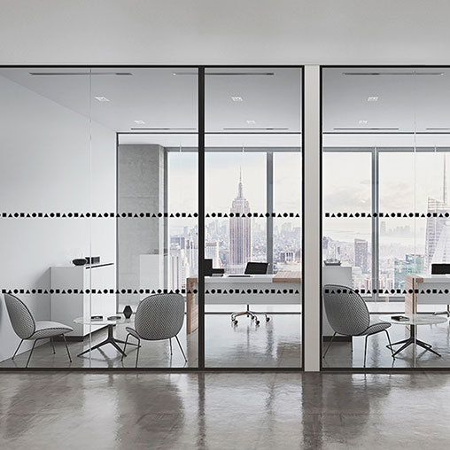 A room with a table and chairs.