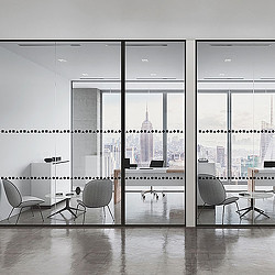 A room with a table and chairs.