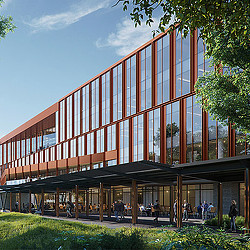 Bandwidth Campus building exterior rendering
