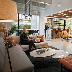 A person sitting in a chair.