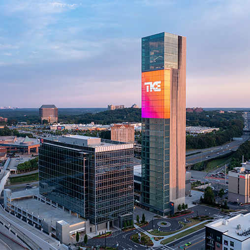 TK Elevator North America Regional Business Support Center aerial shot